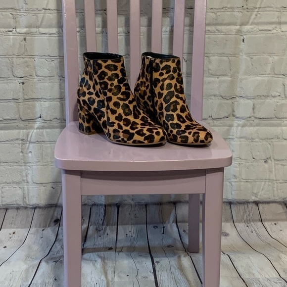 FLORIANN CALF HAIR ANIMAL PRINT ANKLE BOOTS BRAND NEW - Picture 9 of 9